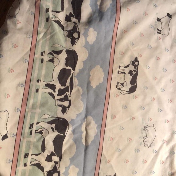 ~handmade patchwork cow and farm animal print collared crop top~ - Picture 2 of 7